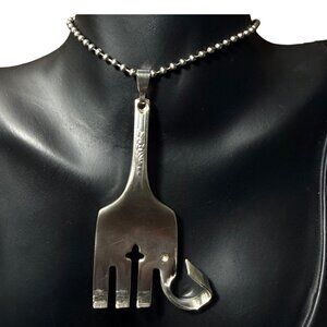 Vintage Elephant Silver Fork Pendant | Upcycled Tudor Silverware Jewelry